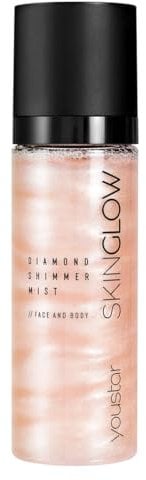 youstar SKINGLOW Diamond Shimmer Mist | Perfektioniertes Make-up Basis- und Fixierspray mit Feuchtigkeit & zartem Schimmer für strahlende Haut, langanhaltend