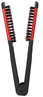 Peine para Alisar el Cabello, Clip de Cerdas de Jabalí Cepillo para el Cabello Alisador de Cabello No Eléctrico Doble Cara Peine para Peinar el Cabello Cepillo de Peluquero Herramientas para Pe