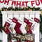 Beyond Your Thoughts 2024 Neu Weihnachtsstrumpf Nikolausstrumpf Personalisiert mit Namen, gestickte Großer Christmas Stockings Traditional Nikolaus für Feiertags, Familienparty, Dekoration 1er Set