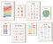 MeinBaby123® pädagogische Lernplakate Lernposter | Bilder Kinderzimmer | 8er Set A4 & A5 Poster Set | Alphabet ABC, Zahlen | Vorschule, Grundschule | Wandposter Premium (Lernposter - 8ter Set V2)