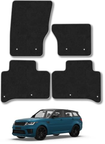 Land Rover Range Rover Sport (2013-2022) Carpet Car Mats | Grey Edge Trim Tailored Fit Floor Mats Full Coverage Protection Accessories Easy Clean Anti Slip Made in the UK