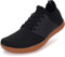 WHITIN Barfußschuhe Herren Damen Barfuß Barfuss Schuhe Breite Weit Barfussschuhe Knit Barefoot Shoes Sneaker Turnschuhe Sportschuhe Bequme Sommer Schwarz 41 EU