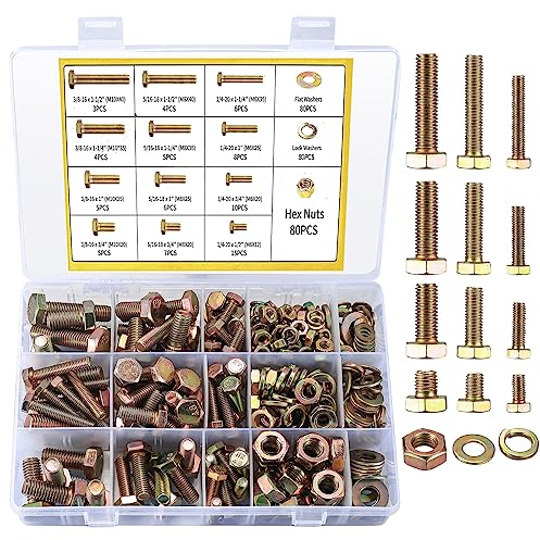 assortiment de vis de machine avec écrous et rondelles