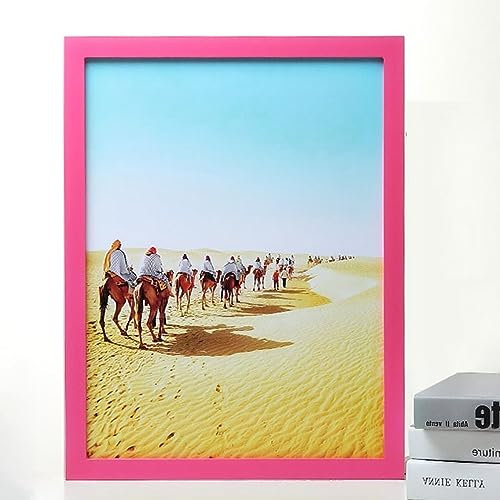 XQSSB Bilderrahmen Bildergalerie Massivholzwand 35,5 × 45,5 cm B Rot