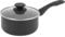 Progress Casserole 18cm (1.95L) en Aluminium Trempé avec Couvercle en Verre Trempé, Revêtement Anti-adhésif en Céramique Marbrée, Poignée Ergonomique, Compatible avec Tous Feux dont Induction