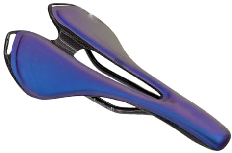 Lederfaser-Sattel für Rennrad, Mountainbike, Sitzkissen, Verfärbung, Fahrradteile, Blau