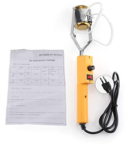 Horno de Fusión de Estaño Crisol Portátil Eléctrico con Control de Temperatura Fusión Rápida para Estañado de Pasador de Bobina (280W estándar europeo 220V)