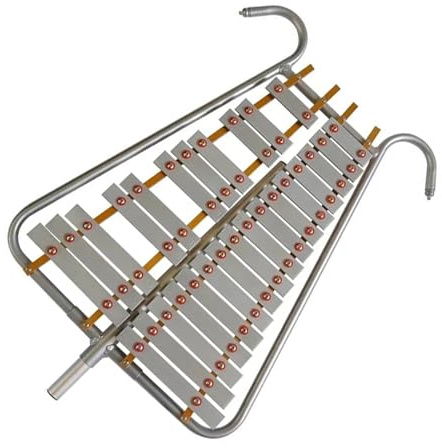 QTRDFGE Glockenspiel für Anfänger, 27 Töne, Aluminium, Marsch-Xylophon, Metall, Glockenspiel, Schlaginstrument