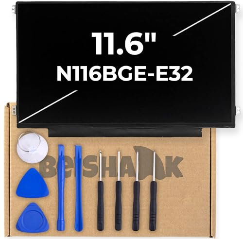 BEISHARK 11.6” N116BGE-E32 - Matte LCD Screen Replacement fit for HP Chromebook 11 G3 G4 EE G5 G6 G7 G9 EE 11A G8 EE, ProBook 11 G2, Stream 11 Pro G3, fit for Lenovo Chromebook 100e Laptop LED Display