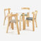 DREAMADE Kindertisch mit 4 Stühlen, Kindersitzgruppe aus Massivholz, Kinder Tisch Stuhl Set, Kindermöbel Set, Sitzgruppe für Kinder Mädchen und Jungen (Bunt)