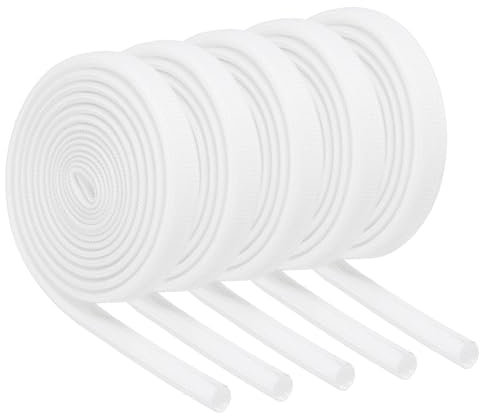 sourcing map Wire Insulation Braid Fire Sleeves,High Temp Silicone Coated Fiberglass Sleeving for Automotive Hose Lines Electrical Wiring White 4mm