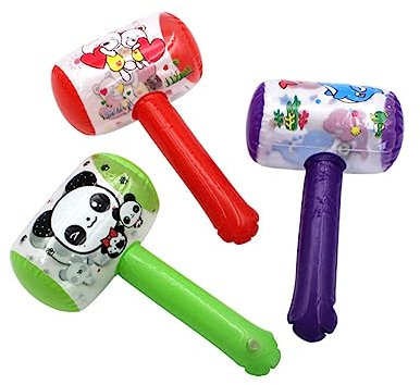 Alasum 10 Stück Aufblasbare Spielzeug Hämmer Pvc Mit Glocke Kinderspielzeug Bunt Leicht Party Event Geschenk