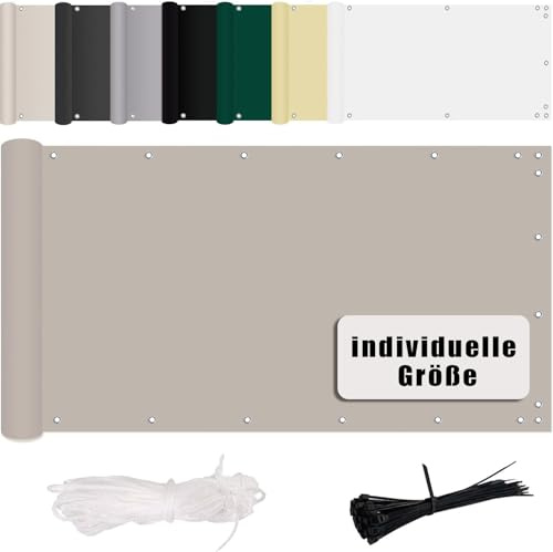 MENGH Brise-Vue pour Balcon - 50 x 600 cm - Revêtement de Balcon - Protection Contre Le Vent et Les UV - Disponible en différentes Tailles et Couleurs - Décoration pour Balustrade de Balcon, terrasse