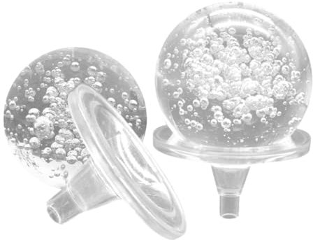 2 Piezas Juego de Soportes para Bolas de Burbujas. Esfera de Cristal Decorativa Esfera de Cristal de adivinación decoración de Bolas de Cristal Bola Fuente Vidrio Transparent BESPORTBLE