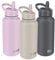 SHO Stainless Steel Guzzler Water Bottle with Straw Lid - Leakproof, Dishwasher Safe, BPA Free, No Sweat, Vacuum Insulated Double Walled Metal Flask, 950ml & 1900ml - 24 Hours Cold (Soft Taupe, 950ml)