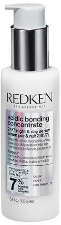 Redken Pflegendes Bonding Serum, Regeneriert und schützt vor täglichen Schäden, Tiefenwirksame Reparatur für stärkeres Haar, Vegan, Acidic Bonding Concentrate 24/7 Night & Day Serum, 1 x 100ml