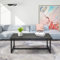 HAHRIR Vintage Couchtisch, 90x45x42cm Sofa Beistelltisch, Wohnzimmertisch mit Stauraum, Beistelltisch Metall, Metallgestell mit Ablage, Einfach zu Montieren,Wohnzimmertisch Schwarz