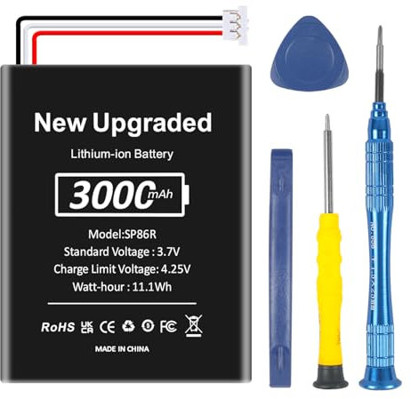 FLSTOR SP86R Akku für Playstation Vita, 3000mAh wiederaufladbare Batterie Ersatz für PS PSV Slim, PSV 2000, PCH-2000, PCH-2007 Spiele mit Whole Repair Tools (Nicht für PS Vita PCH-1000)
