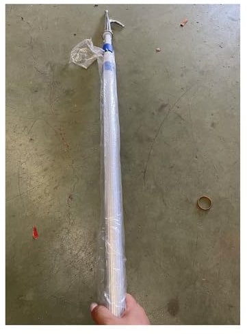 AMUFJJ Heavy Duty Boat Hooks for Docking Telescoping, 2 3 4 5 6 M Boat Poles for Push-Pull and Boating, Lightweight Dock Pole with 316 Stainless Steels Hook(5m (16' 5inch))