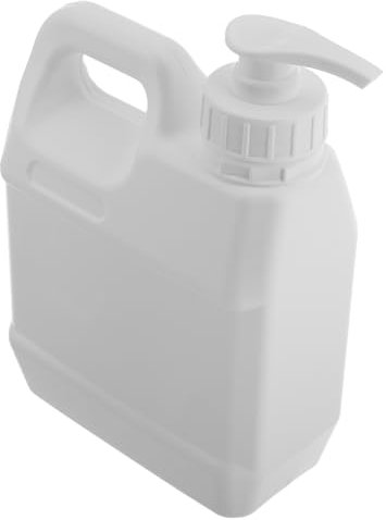 Didiseaon Récipient avec Pompe Plastique Robuste Couvercle Distributeur Rechargeable pour Liquides Bidon Vide Blanc