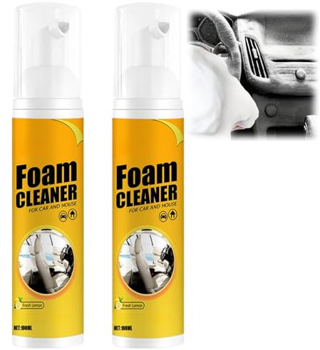 2PCS Multi-purpose Car Foam Cleaner,Multifunctional Car Foam Cleaner,No Flushing Upholstery Cleaner,Car Upholstery Cleaner,Foam Cleaner,Car Interior Foam Refinisher Cleaner,All Purpose Cleaner Car