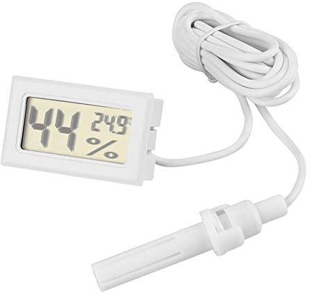 Acouto Termometro per Incubatrice Igrometro umidità Termometro Igrometro per Incubatrice, Misuratore di umidità Digitale LCD con Sonda Esterna, da 14 a 158 Fahrenheit e Dal 10 Al 99% di Relativa, per