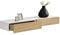 [en.casa] Set de 2 Étagères Murales avec Comptoir Panneau de Particules Blanc Bois 2 x 50x24x12cm