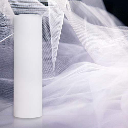 35 Metri x 29CM Tulle Bianco Rotolo per Matrimonio, Bomboniere, Decorazione Fiocchi Sedie Tavolo Auto Compleanno Natale, Albero di Natale