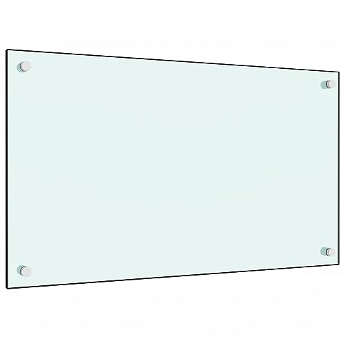 vidaXL Paraschizzi per Cucina Paraspruzzi Fornelli Resistente al Calore Pannello Splashback Parete Bianco 70x40 cm in Vetro Temperato