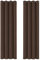 Deconovo Blickdichter Vorhang mit Ösen Verdunkelungsgardinen Kinderzimmer Kälteschutz, 214x132cm(HöhexBreite), Braun, 2er Set