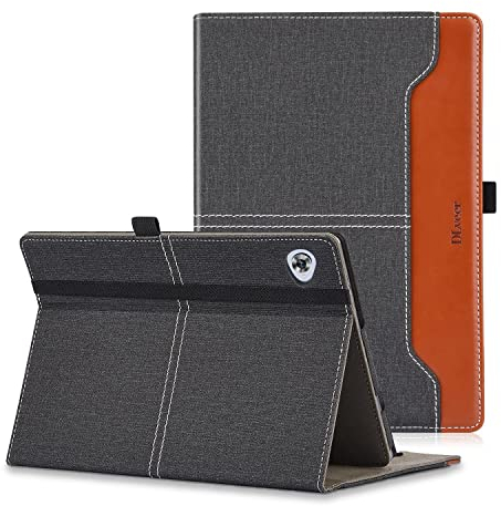 DLveer Hülle für Teclast P40HD/P40S/M40 Plus/M40 Pro 10 Zoll – Premium PU Leder Schutzhülle mit Multi-Winkel-Ständer und Tasche,Denim Black