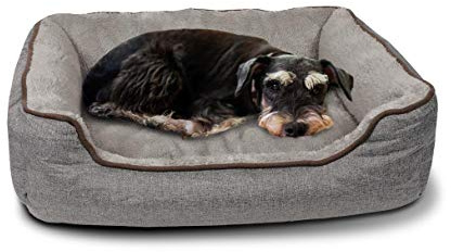 C-Collection Hundebett | Hundekissen | Hundesofa | Hundekorb mit Wendekissen Verschiedene Größen und Farben ((M) 70 x 55 cm Außenmaß, grau)