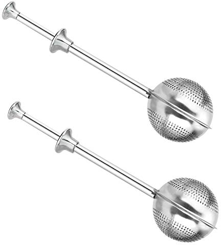 TORASO Varita de polvo para azúcar, harina y especias, tamiz de harina para hornear o té, polvo de azúcar en polvo, operación con una sola mano, paquete de 2 (B)