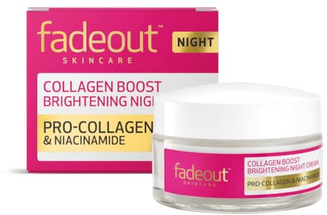 Fade Out Collagen Boost Brightening Night Cream - Anti-Aging Moisturizer with Vitamin C & Hyaluronic Acid – 50ml