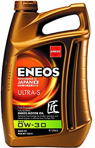 ENEOS Motoröl 0W30 “ULTRA S” 4L - Motorenöl für Auto - Vollsynthetisch Motor Öl - Weniger Kraftstoffverbrauch - Motorschutz