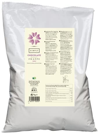 Simply Chocolate Frappe Powder, Nut Free & Gluten Free Frappe Powder for Iced Drinks (1 Kg)