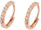 ZHOU LIU FU 18K Roségold Huggie Hoop-Ohrringe 750er Gold Creolen Jahrestag Geburtstag Schmuck für Frauen ihre Liebhaber