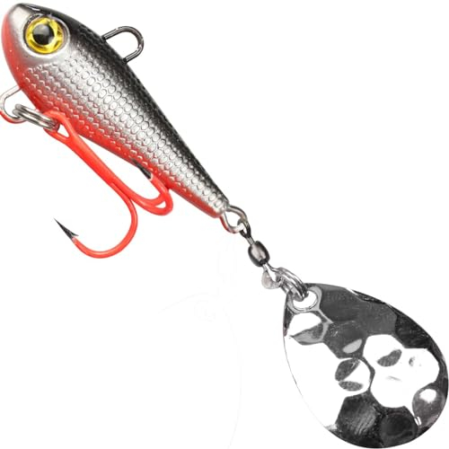 Seika Pro Raubfischköder zum Spinnangeln & Jiggen 17g Bleikopfspinner Musashi Slim, Farbe:Hot Goby
