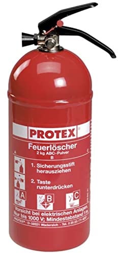 Feuerlöscher ABC Pulver Schaum Fettbrand 1,2,5,6,9,12kg KFZ mit Prüfnachweis, Größe: 2kg ABC Pulver,12A=4LE, Farbe: Nein