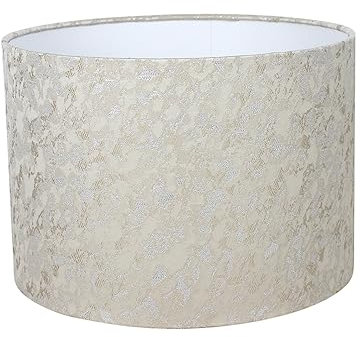Cassia Champagne Cream with Beige & Silver Pattern Lampshade (20cm Diameter Ceiling Pendant)