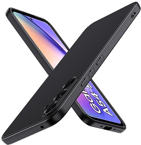 iVoler Cover in Silicone per Samsung Galaxy A54 5G con Protezione della Fotocamera, Ultra Sottile Custodia in TPU Morbida Anti-Graffio Antiurto Protettiva Case, Nero