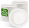 greensight 100 Stück Pappschalen Einweg Suppenschalen 350ML Zuckerrohr Einweggeschirr Suppenteller Einwegsuppenschale Schälchen Bio Suppenschale Rund Weiß