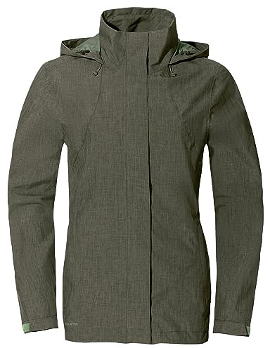 VAUDE Regenjacke - Rosemoor Jacket II, Regenjacke Damen wasserdicht und atmungsaktiv, funktionale 2-Lagen Outdoorjacke, Wassersäule 10.000 mm, Übergangsjacke oder Fahrradjacke