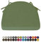 Lsjoaw 1 Stück Stuhlkissen Sitzkissen Stuhl 43X42X40X8 Sitzpolster mit Bindeband Rutschfestes Zierkissen Gartenkissen Halbrund Auflage für Stühle Indoor/Outdoor Sitzauflage,Green