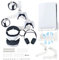 MoKo PS5 Wandhalterung, Einteiliger PS VR2 Metall Ständer Kompatibel mit PS5 PS VR2 Set (Disc & Digital Edition), PS5 Aufbewahrung Set PS5 Zubehör Set mit 6 Schutzpuffern & 4 Kabelbindern, Weiß