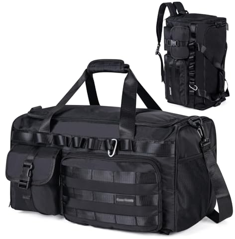 GreenTaya 40L Sporttasche mit Rucksackfunktion Groß Sportrucksack mit Schuhfach & Nassfach Herren Damen Wasserdicht Reisetasche Weekender Handgepäck Tasche Schwimmtasche Trainingstasche (Schwarz)