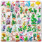 Mistree 50 Aufkleber Blumen für Fotoalbum, Fahrrad, Scrapbook, Sticker Blumen Wasserfest, 5 CM