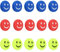 KLEHOPE Tennisschläger Dämpfer, 18 Stücke Vibrationsdämpfer Tennis, Smiley-Gesichtsdesign, Dämpfer Tennis für Alle Modelle von Tennisschläger Badmintonschläger Tenniszubehör