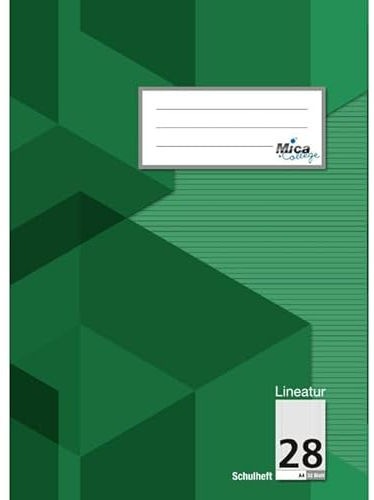 Doppelheft A4 - Lineatur 28 - kariert mit Doppelrand - 32 Blatt
