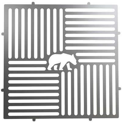 Rejilla para barbacoa de acero inoxidable, parrilla grande a cuadros para barbacoa, bandeja de alambre para cocina, parrilla para barbacoa al aire libre (7.4 x 7.4)